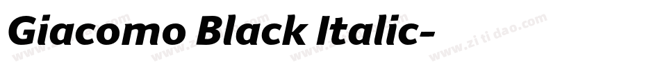 Giacomo Black Italic字体转换